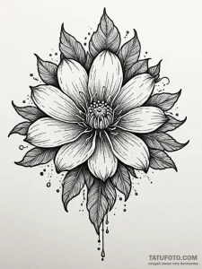 Apocalyptic flower wilting, tattoo sketch des... - эскиз тату (№1751706651_0, 05.07.2025 09:10) — Tatufoto.com