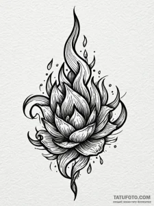 Shadow flame swirling in darkness, tattoo ske... - эскиз тату (№1751709345_0, 05.07.2025 09:55) — Tatufoto.com