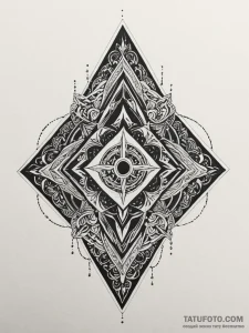 Sand rune glowing in darkness, tattoo sketch... - эскиз тату (№1751710052_0, 05.07.2025 10:07) — Tatufoto.com