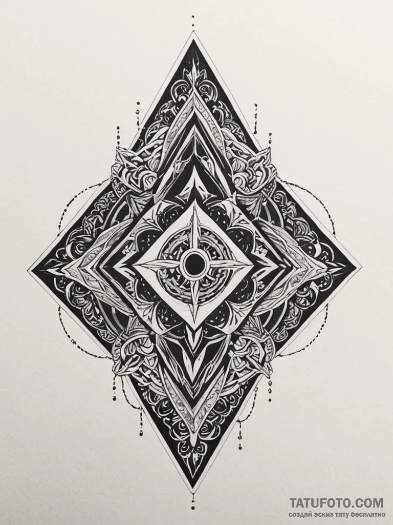 Sand rune glowing in darkness, tattoo sketch... - эскиз тату (№1751710052_0, 05.07.2025 10:07) — Tatufoto.com