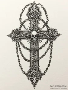 Plague tome sealed with chains, tattoo drawin... - эскиз тату (№1751710306_0, 05.07.2025 10:11) — Tatufoto.com