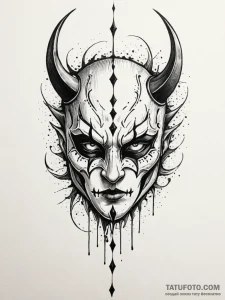 Clawed mask with empty eyes, tattoo drawing o... - эскиз тату (№1751711582_0, 05.07.2025 10:33) — Tatufoto.com