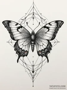 Ashen moth with torn patterns, tattoo drawing... - эскиз тату (№1751712609_0, 05.07.2025 10:50) — Tatufoto.com
