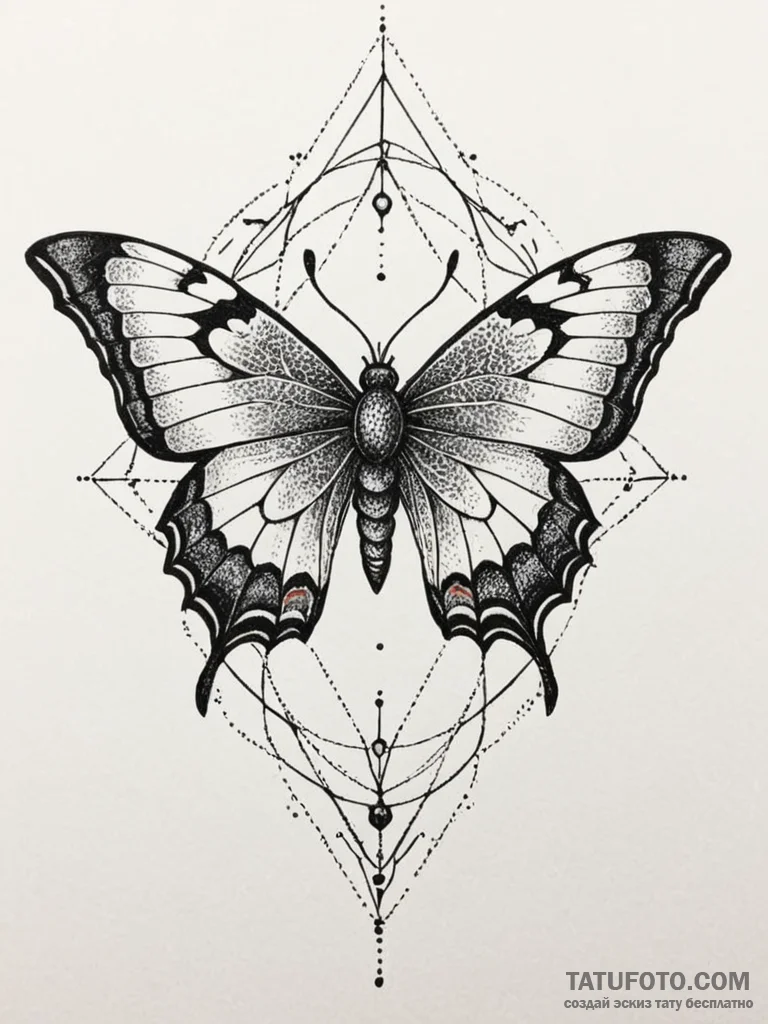 Ashen moth with torn patterns, tattoo drawing... - эскиз тату (№1751712609_0, 05.07.2025 10:50) — Tatufoto.com