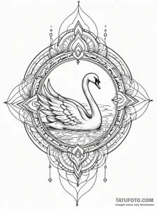 Quill pen made from a single, white swan feat... - эскиз тату (№1751713122_0, 05.07.2025 10:58) — Tatufoto.com