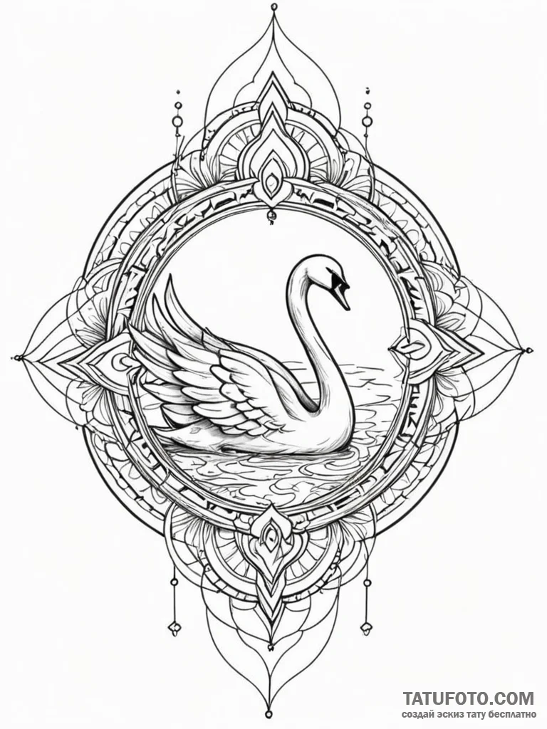 Quill pen made from a single, white swan feat... - эскиз тату (№1751713122_0, 05.07.2025 10:58) — Tatufoto.com