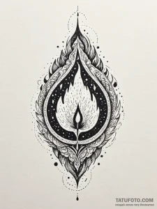 Obsidian flame swirling through void, concept... - эскиз тату (№1751713726_0, 05.07.2025 11:08) — Tatufoto.com