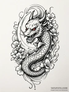 H, artistic tattoo sketch, irezumi japanese t... - эскиз тату (№1751715598_0, 05.07.2025 11:39) — Tatufoto.com