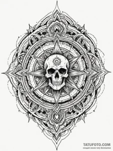 Necromancer raising skeletal warriors from th... - эскиз тату (№1751715855_0, 05.07.2025 11:44) — Tatufoto.com