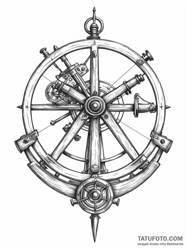 Sextant - эскиз тату (№1751716281_0, 05.07.2025 11:51) — Tatufoto.com