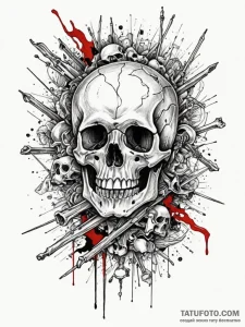 Quilt of bones beneath iron sky, tattoo sketc... - эскиз тату (№1751716365_0, 05.07.2025 11:52) — Tatufoto.com