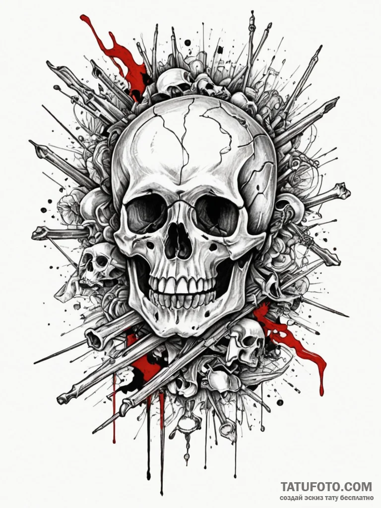Quilt of bones beneath iron sky, tattoo sketc... - эскиз тату (№1751716365_0, 05.07.2025 11:52) — Tatufoto.com