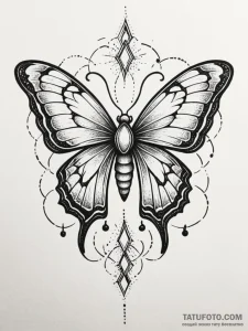Astral moth with glowing patterns, tattoo fla... - эскиз тату (№1751716450_0, 05.07.2025 11:54) — Tatufoto.com