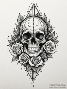 Burning blade trapped in ice, tattoo sketch d... - эскиз тату (№1751720625_0, 05.07.2025 13:03) — Tatufoto.com