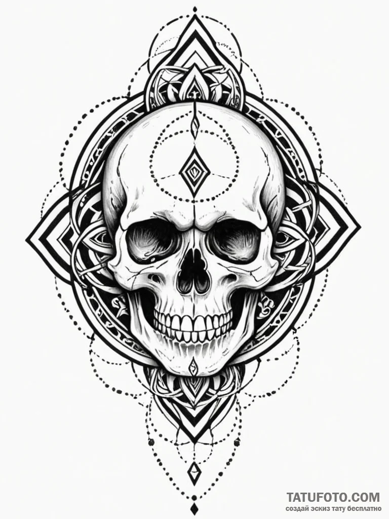Whispering skull with smoke coming from its m... - эскиз тату (№1751720797_0, 05.07.2025 13:06) — Tatufoto.com