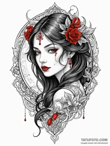 Needle piercing spectral veil, artistic tatto... - эскиз тату (№1751721054_0, 05.07.2025 13:10) — Tatufoto.com