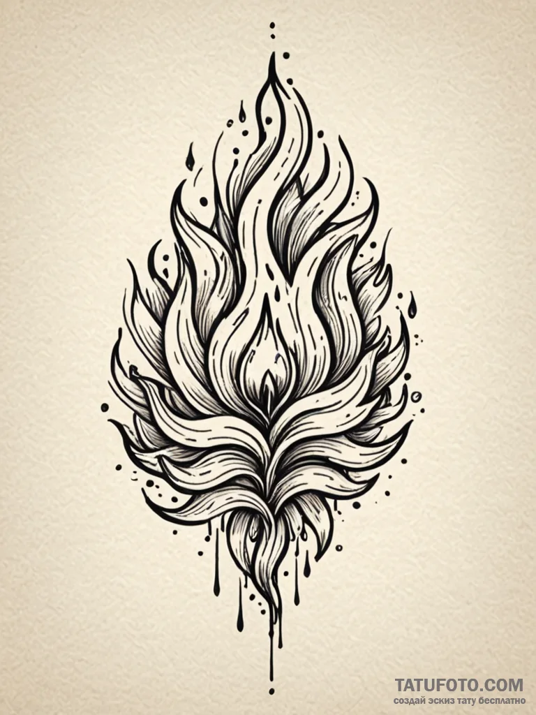 Underworld flame tearing through mist, tattoo... - эскиз тату (№1751721140_0, 05.07.2025 13:12) — Tatufoto.com
