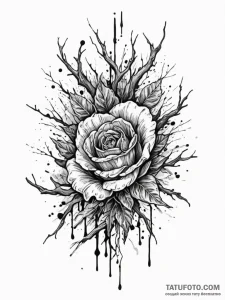 Ice branches breaking spectral seal, tattoo s... - эскиз тату (№1751721481_0, 05.07.2025 13:18) — Tatufoto.com