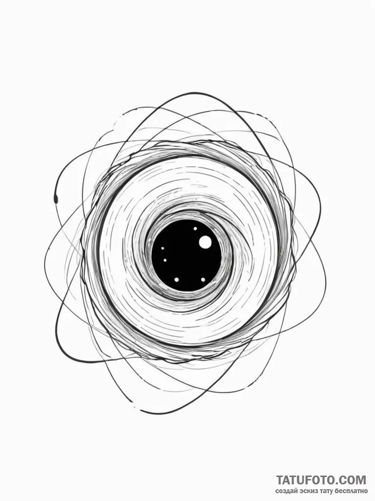 Black hole - эскиз тату (№1751723627_0, 05.07.2025 13:53) — Tatufoto.com