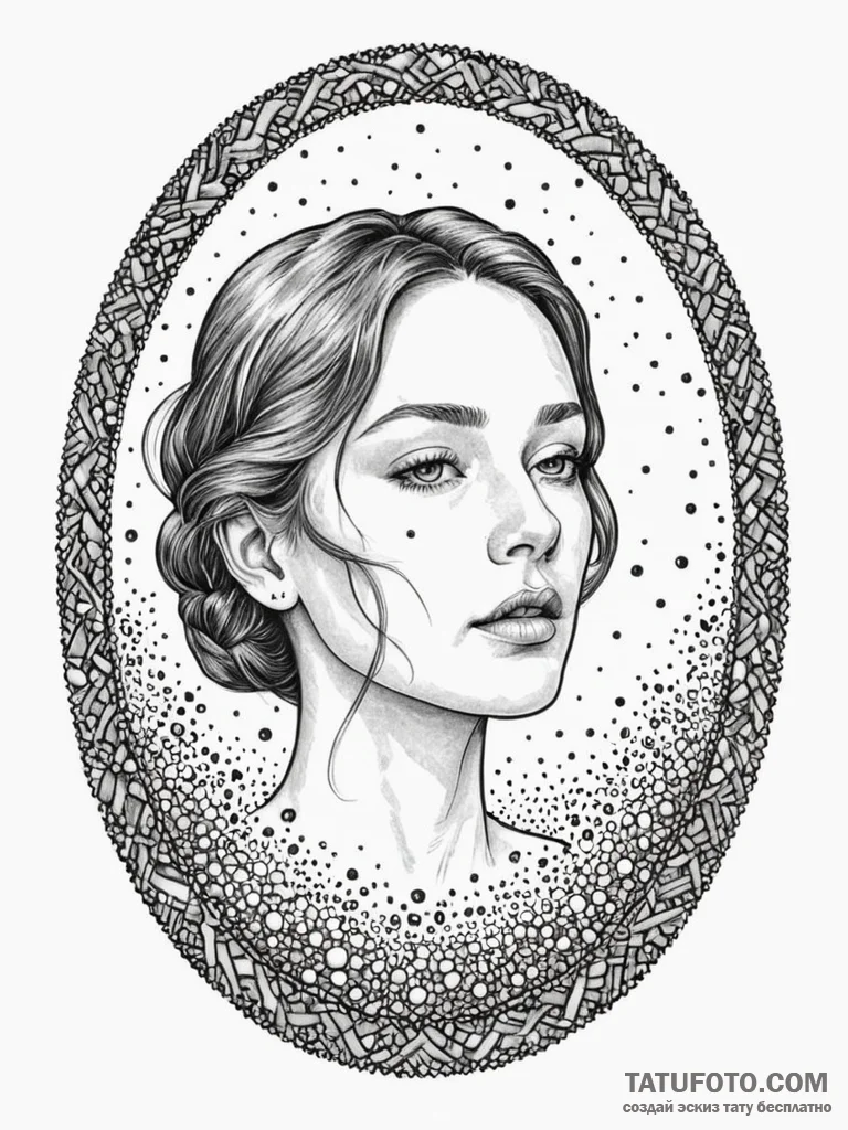 Hollow mirror swallowing reflection, concept... - эскиз тату (№1751723977_0, 05.07.2025 13:59) — Tatufoto.com
