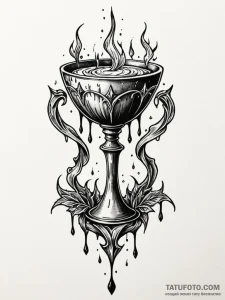Vampire's chalice filled with blood, tattoo f... - эскиз тату (№1751731077_0, 05.07.2025 15:57) — Tatufoto.com