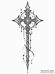 Keyblade from kingdom hearts, simplified, tat... - эскиз тату (№1751731790_0, 05.07.2025 16:09) — Tatufoto.com