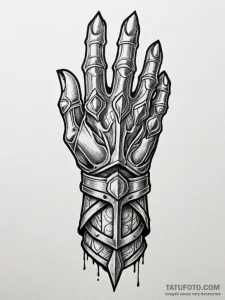 Runebound gauntlet gripping relic, tattoo dra... - эскиз тату (№1751733222_0, 05.07.2025 16:33) — Tatufoto.com
