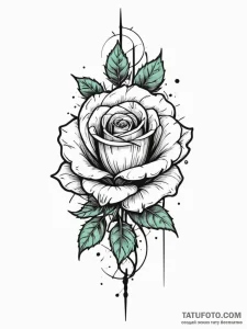 Emerald blade through shattered rose, tattoo... - эскиз тату (№1751734085_0, 05.07.2025 16:48) — Tatufoto.com