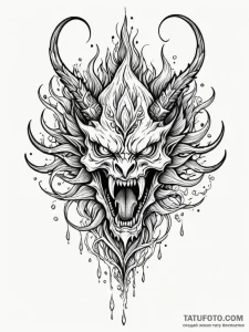 Umbra crown devouring flame, ink illustration... - эскиз тату (№1751734692_0, 05.07.2025 16:58) — Tatufoto.com