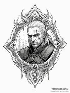 The signs from the witcher (aard, igni), ink... - эскиз тату (№1751735037_0, 05.07.2025 17:03) — Tatufoto.com