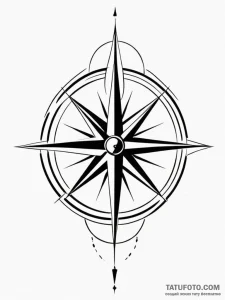 A compass rose (is there as wind rose, but ca... - эскиз тату (№1751736118_0, 05.07.2025 17:21) — Tatufoto.com