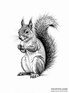 Squirrel - эскиз тату (№1751736378_0, 05.07.2025 17:26) — Tatufoto.com