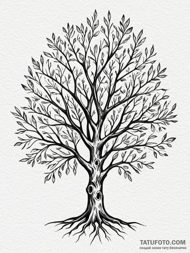 Abstract representation of a family tree's br... - эскиз тату (№1751736636_0, 05.07.2025 17:30) — Tatufoto.com