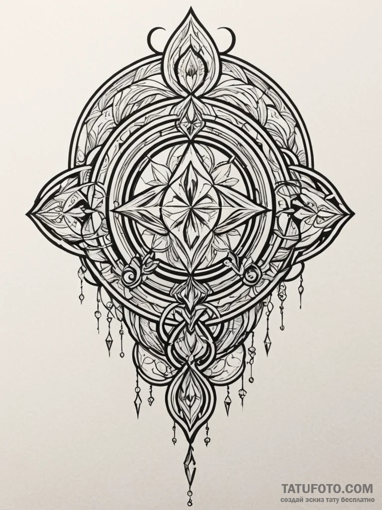 Quartz crystal with a flickering led embedded... - эскиз тату (№1751736809_0, 05.07.2025 17:33) — Tatufoto.com