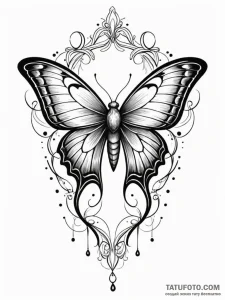Angelic moth with glowing dust, concept art f... - эскиз тату (№1751737245_0, 05.07.2025 17:40) — Tatufoto.com