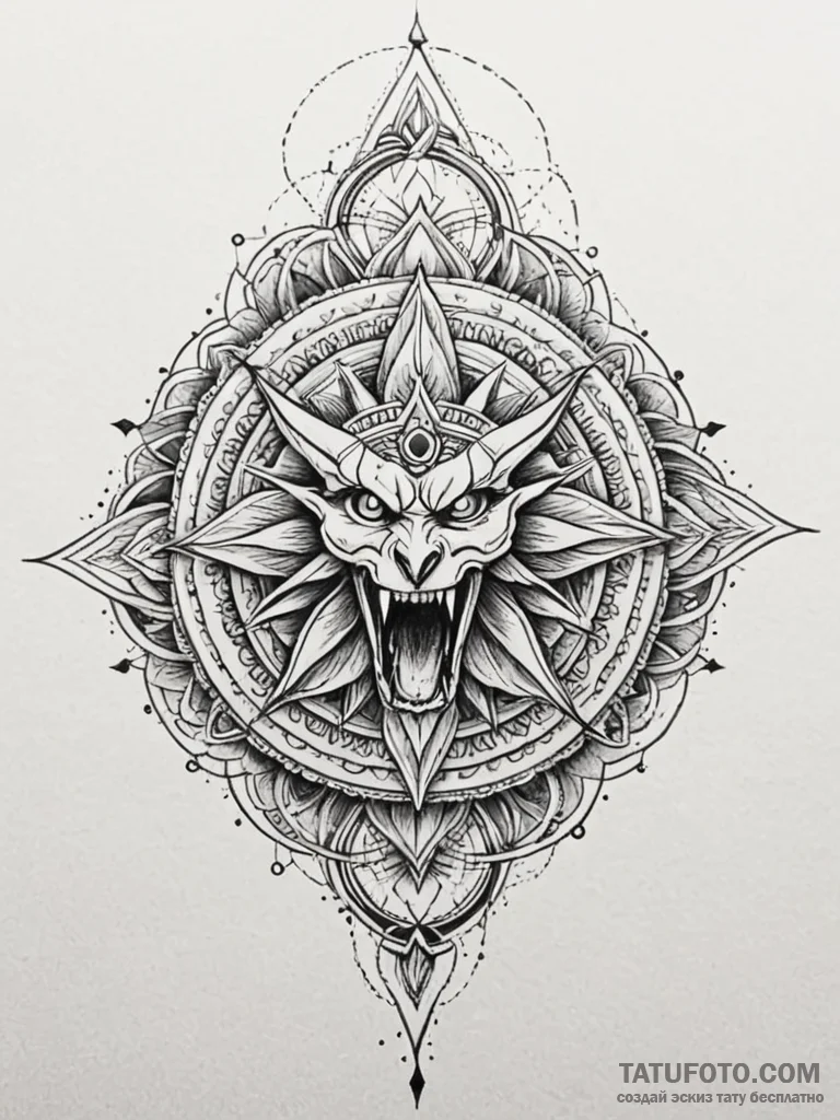 Thorn crown devouring relic, artistic tattoo... - эскиз тату (№1751737419_0, 05.07.2025 17:43) — Tatufoto.com