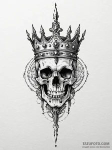 Glyph-etched blade crowned with bone, tattoo... - эскиз тату (№1751737681_0, 05.07.2025 17:48) — Tatufoto.com