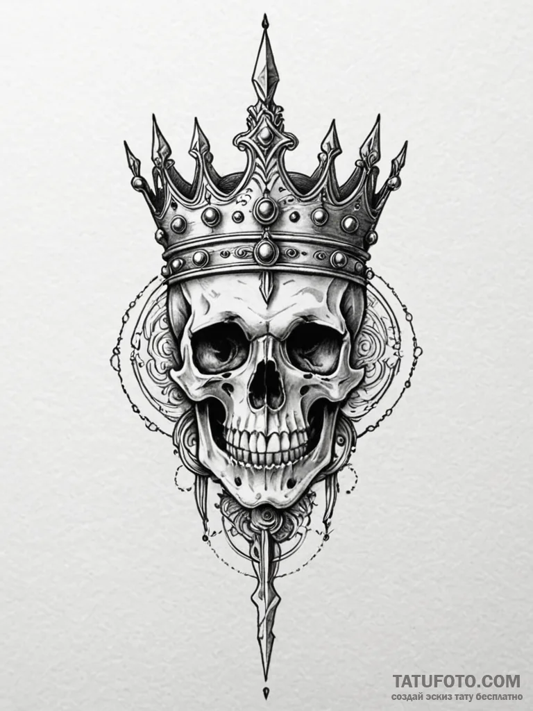 Glyph-etched blade crowned with bone, tattoo... - эскиз тату (№1751737681_0, 05.07.2025 17:48) — Tatufoto.com