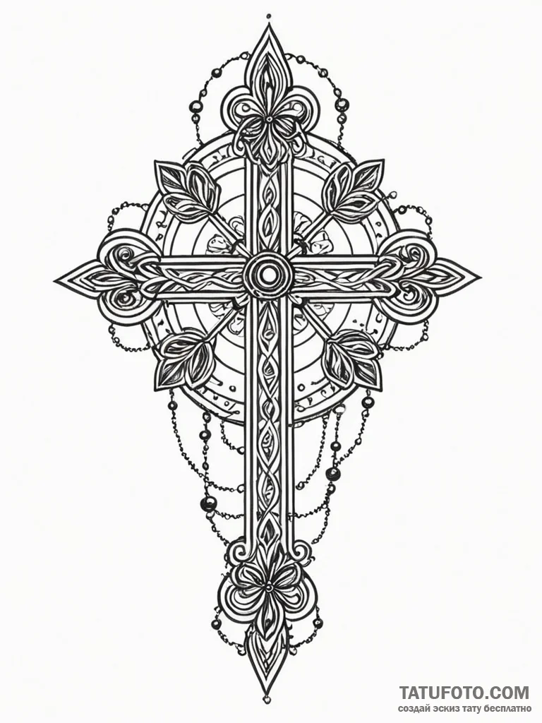 Beads, tattoo flash sheet design, sepia tone... - эскиз тату (№1751738488_0, 05.07.2025 18:01) — Tatufoto.com