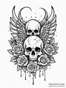 Clawed wings tearing sky, ink illustration fo... - эскиз тату (№1751739459_0, 05.07.2025 18:17) — Tatufoto.com
