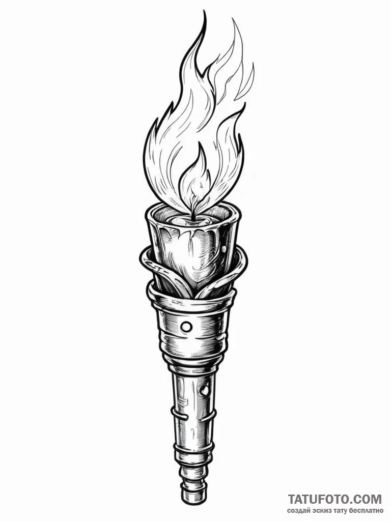 Torch - эскиз тату (№1751740585_0, 05.07.2025 18:36) — Tatufoto.com