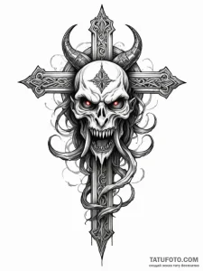 Oracle staff devouring light, tattoo line art... - эскиз тату (№1751740929_0, 05.07.2025 18:42) — Tatufoto.com