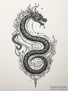 Moon serpent through spectral rift, tattoo li... - эскиз тату (№1751741099_0, 05.07.2025 18:44) — Tatufoto.com