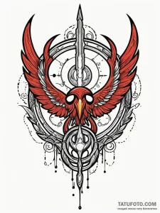 Rebel alliance's starbird symbol, but scorche... - эскиз тату (№1751741358_0, 05.07.2025 18:49) — Tatufoto.com