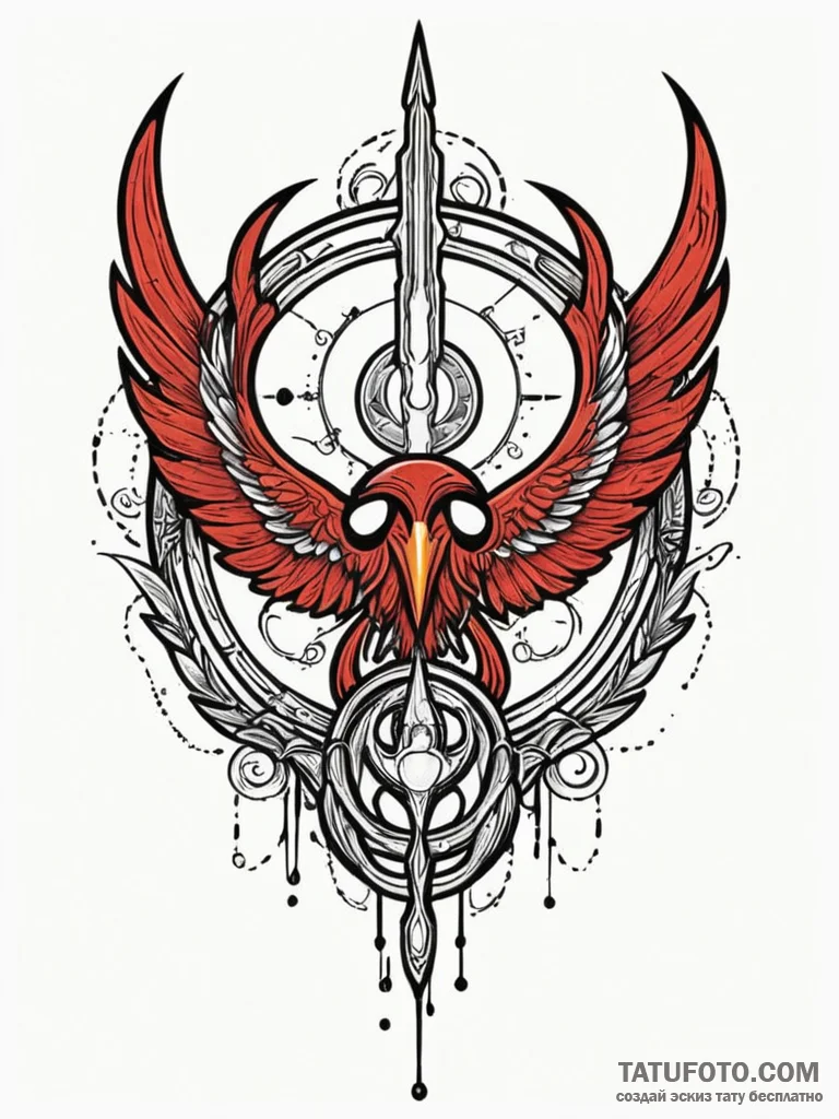 Rebel alliance's starbird symbol, but scorche... - эскиз тату (№1751741358_0, 05.07.2025 18:49) — Tatufoto.com
