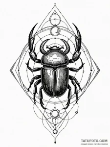 An egyptian scarab pushing the sun (is there,... - эскиз тату (№1751741699_0, 05.07.2025 18:54) — Tatufoto.com