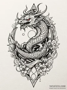 Obsidian mirror swallowing light, tattoo sket... - эскиз тату (№1751741955_0, 05.07.2025 18:59) — Tatufoto.com
