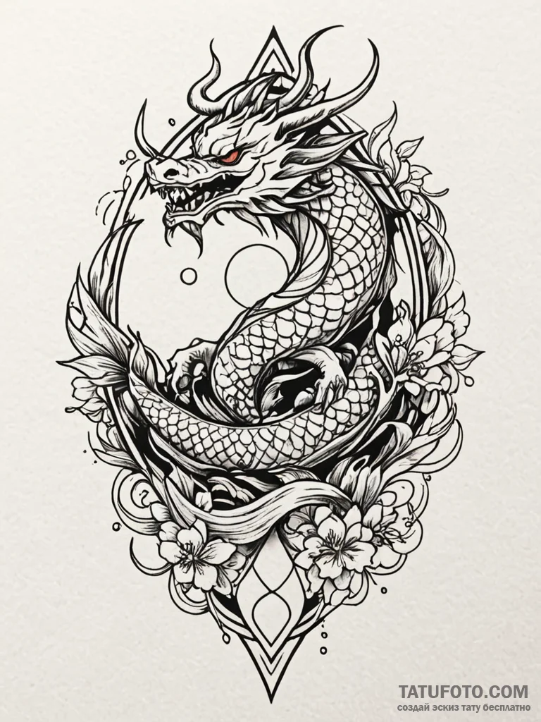 Obsidian mirror swallowing light, tattoo sket... - эскиз тату (№1751741955_0, 05.07.2025 18:59) — Tatufoto.com