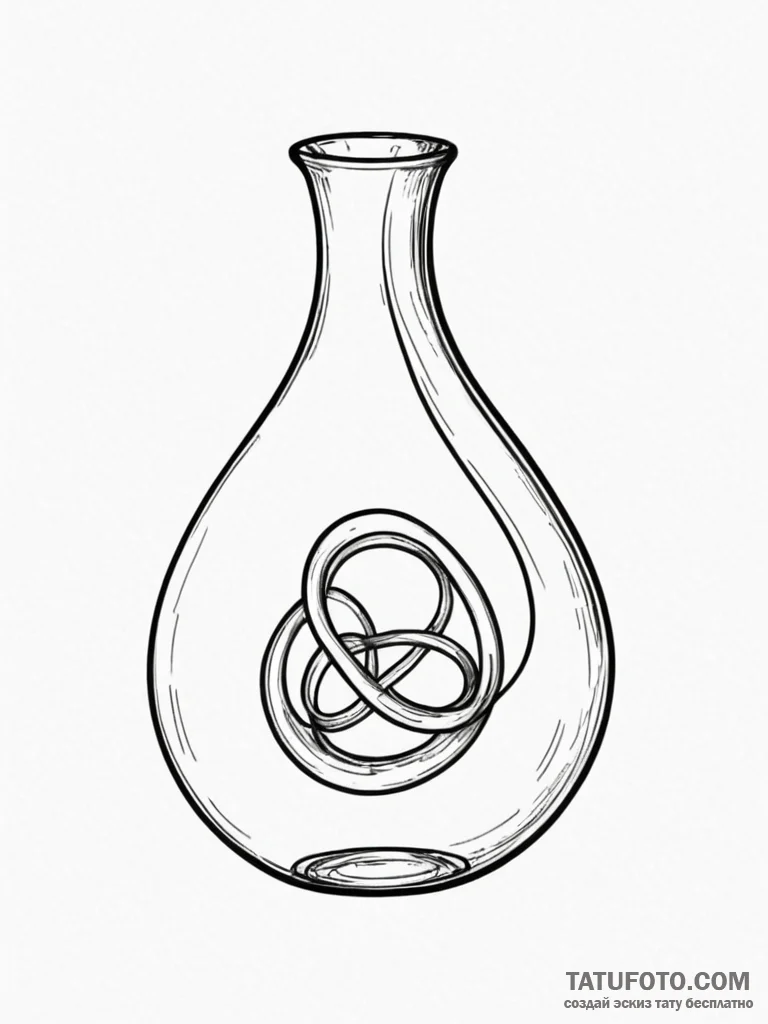Klein bottle - эскиз тату (№1751742040_0, 05.07.2025 19:00) — Tatufoto.com