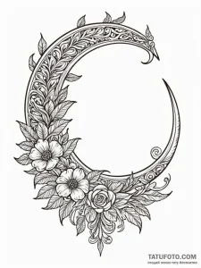 Scythe, artistic tattoo sketch, on a clean wh... - эскиз тату (№1751742726_0, 05.07.2025 19:12) — Tatufoto.com